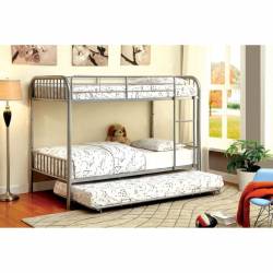 Rainbow Twin/Twin Bunk Bed Silver CM-BK1035SV